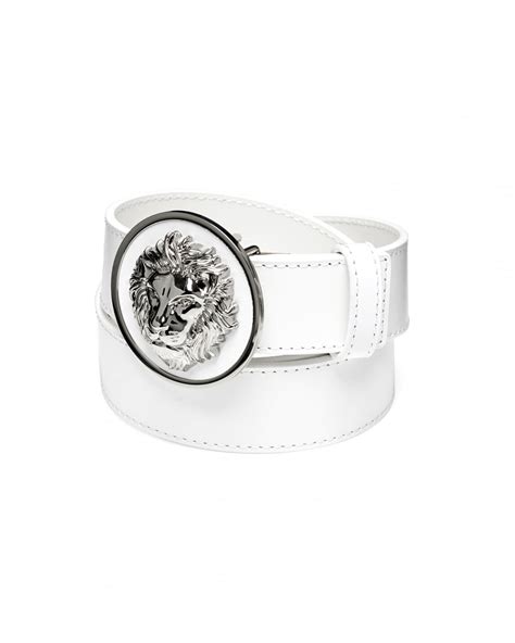 versace white lion belt|Versace men's belts on clearance.